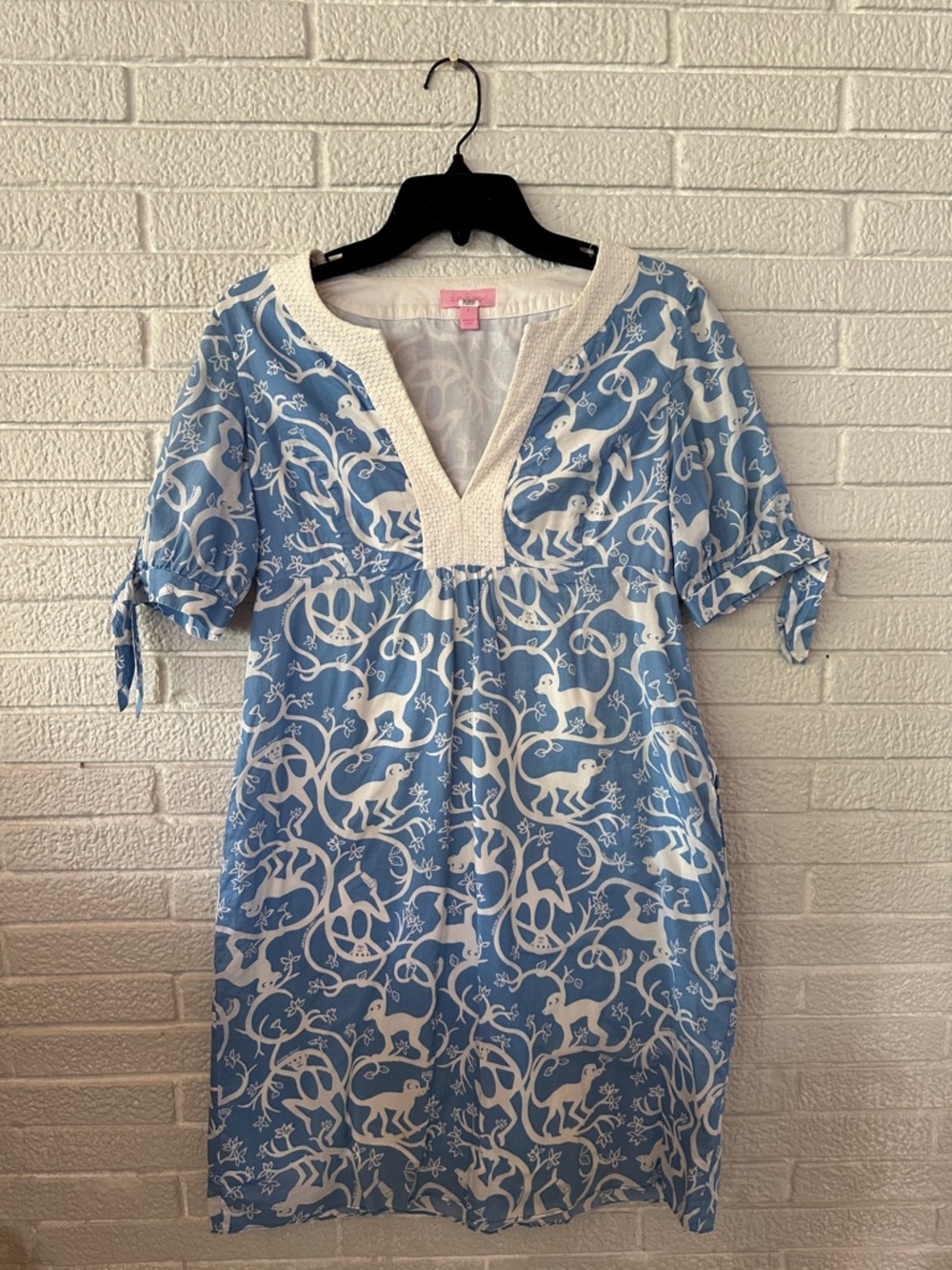 VINTAGE LILLY PULITZER SHAKE IT UP DRESS MONKEY'S SIZE 4 JUST DRY CLEANED